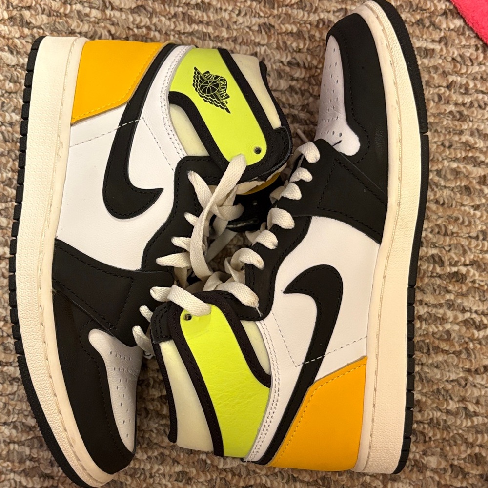 Jordan Kids Sneakers - Black, White, Yellow, Neon Green